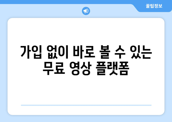 광고 없고 가입 없는 무료 동영상 사이트, 누누티비 대안