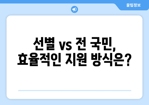 민생회복 지원금 25만원 논쟁의 핵심