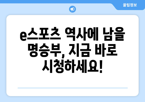 e스포츠 월드컵: T1 vs 젠지 한국 경기 중계 일시 안내