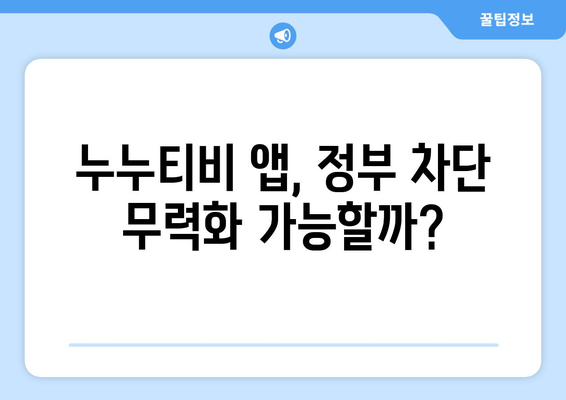 누누티비 전용 앱: 정부 차단 피하기 가능할까?