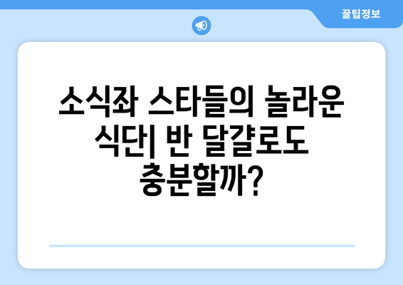 소식좌 스타들의 한 끼 식사, 반 달걀로 배불러?