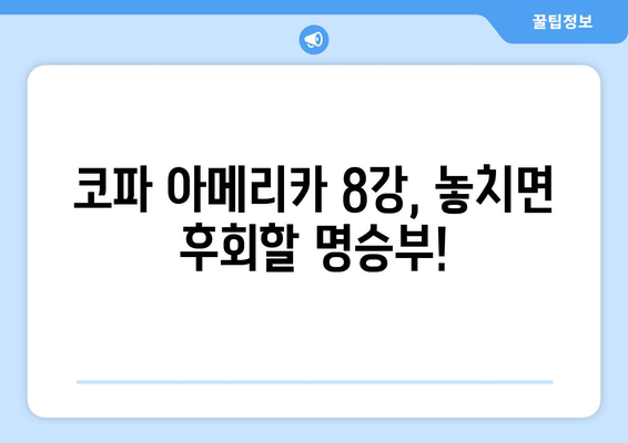 코파 아메리카 2024 8강 중계 소개