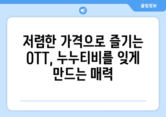 누누티비 없이 OTT를 4,000원에 구독하는 방법