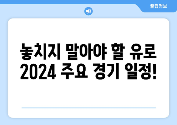 독일-헝가리, 유로2024 중계 일정 안내