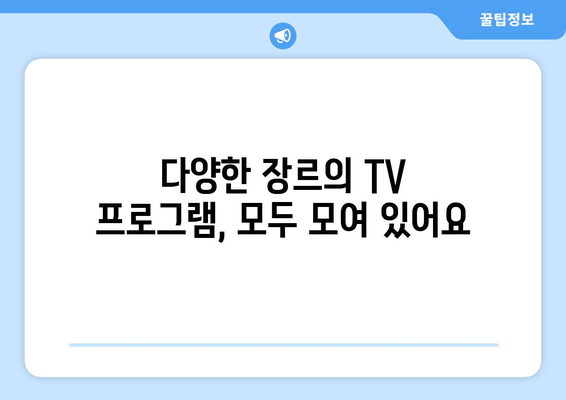 삼성 TV플러스에서 다양한 드라마, 예능, TV 몰아보기