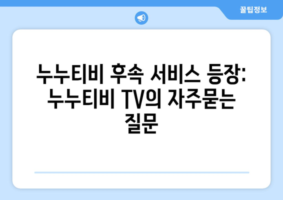 누누티비 후속 서비스 등장: 누누티비 TV