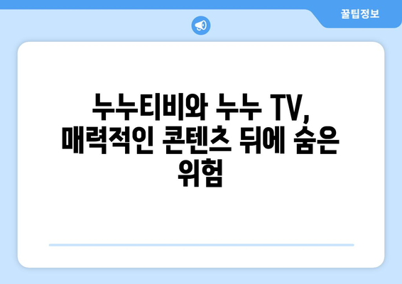 누누티비 및 누누 TV: 좋은 콘텐츠지만 불법