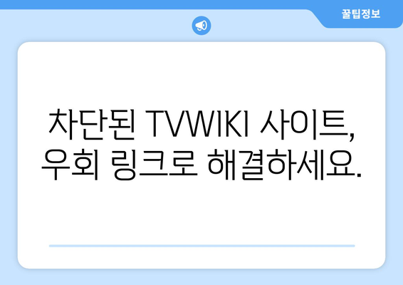 TVWIKI 우회 링크 바로가기