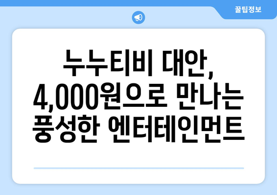 누누티비 없이 OTT를 4,000원에 구독하는 방법