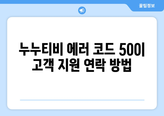 누누티비 에러 코드 500: 파일 재생 중 오류 처리