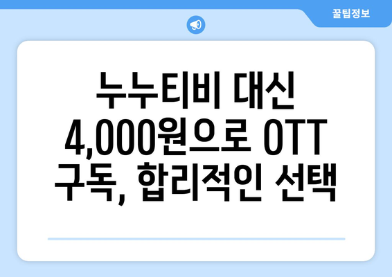 누누티비 대신 4,000원으로 OTT 구독법