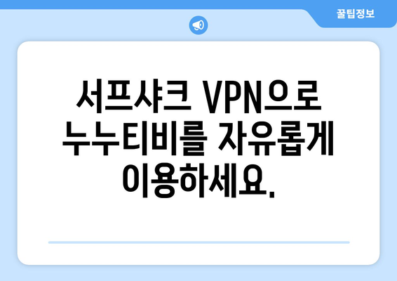 빠른 VPN 서프샤크로 누누티비 차단 극복