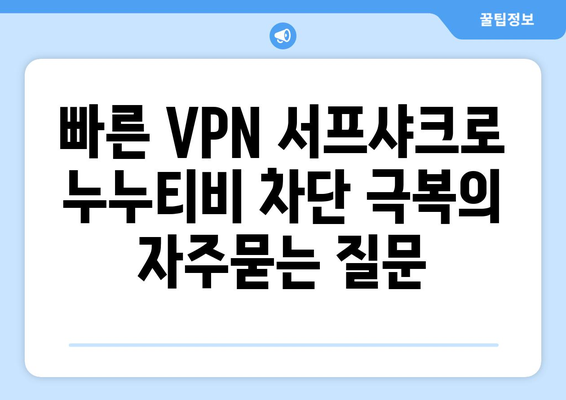 빠른 VPN 서프샤크로 누누티비 차단 극복