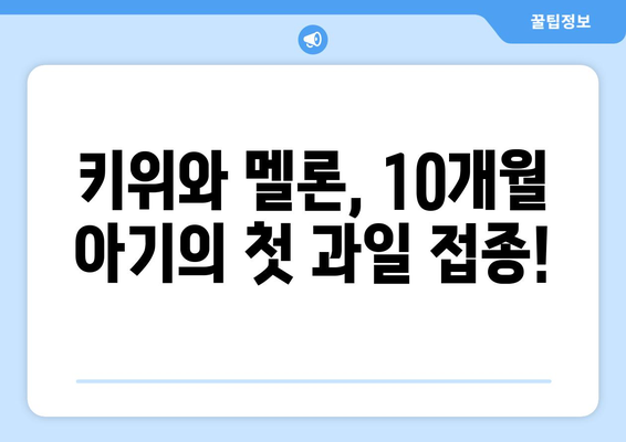 10개월 아기의 과일 접종: 키위와 멜론