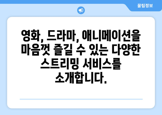 누누티비 대체 가능한 사이트 추천: 법적 옵션 선택