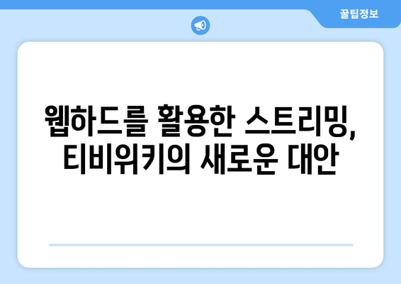 티비위키 대신 웹하드 스트리밍 활용법