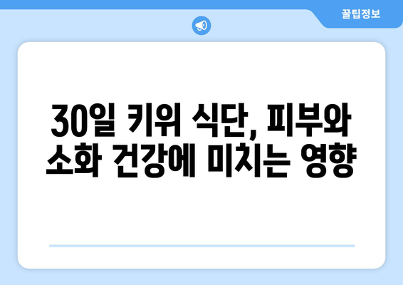 30일간 식사후 매일 키위 한 개씩 먹은 결과는?