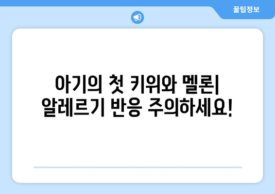 아기 과일 먹이기: 키위와 멜론 언제부터?