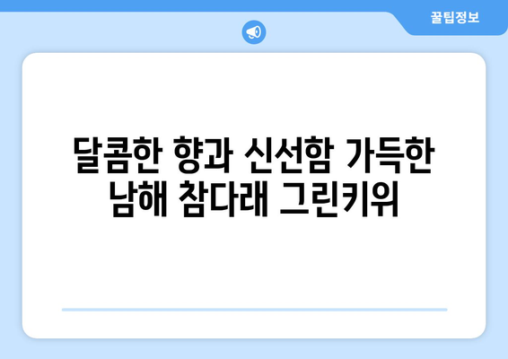 남해 참다래 그린키위 판매