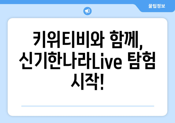 신기한나라Live 키위티비로 온라인 학습을 재미있게