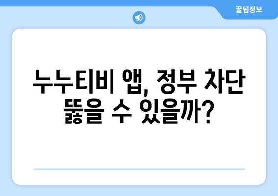 누누티비 전용 앱: 정부 차단 우회 가능성 검증