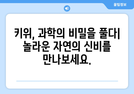 과학의 신비를 밝혀내는 키위 다큐