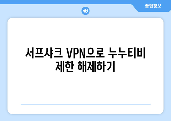 빠른 VPN 서프샤크로 누누티비 시청하기