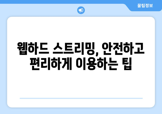 티비위키 대신 웹하드 스트리밍을 위한 가이드