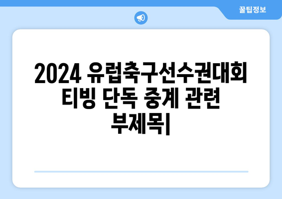 2024년 유럽축구선수권대회 티빙 단독 중계