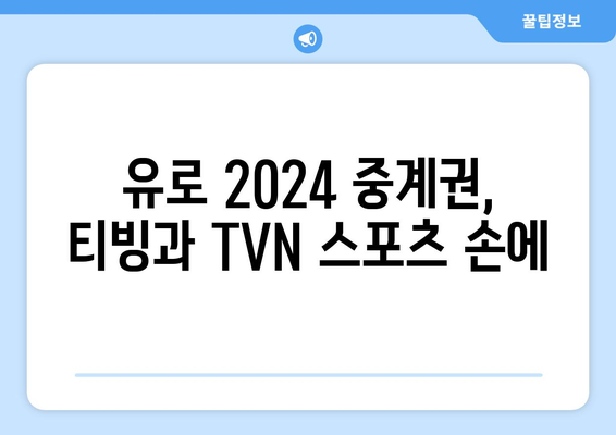 유로 2024 중계: 티빙/TVN 스포츠 독점 중계, 스포티비 제외