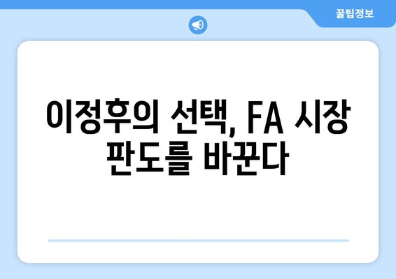 한국 스타 이정후: FA 시장 흔들 것