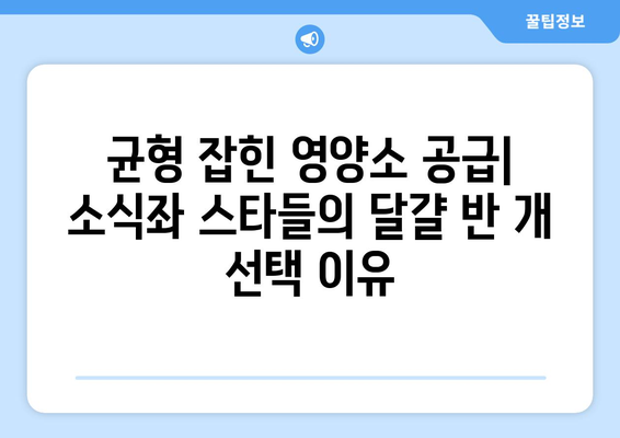 소식좌 스타들의 하루 식단에 달걀 반 개가 빠지지 않는 이유