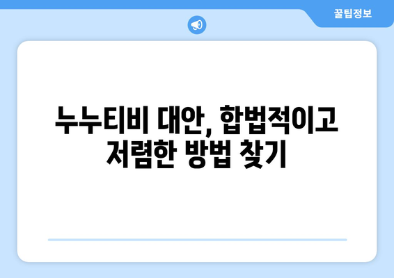 누누티비 대안: 월 4천원으로 OTT 콘텐츠를 즐기는 방법