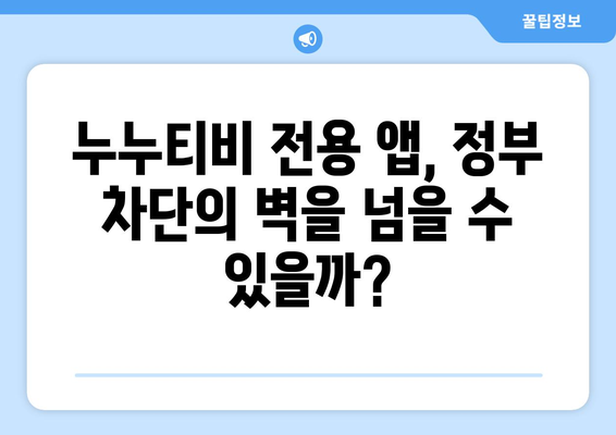 누누티비 전용 앱: 정부 차단을 돌파할 수 있을까?