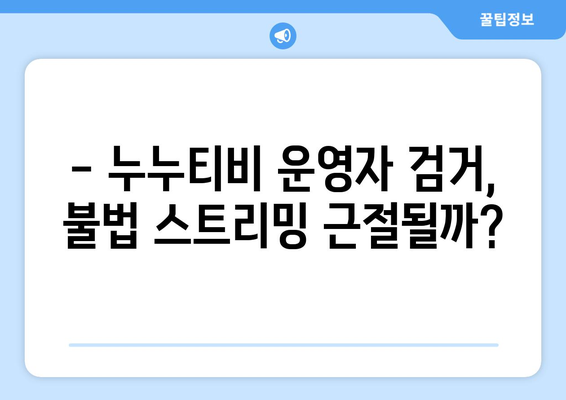 누누티비 운영자 경찰 수사