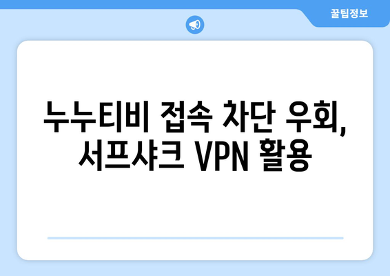 누누티비, 서프샤크(Surfshark) 안전 VPN 기능 소개