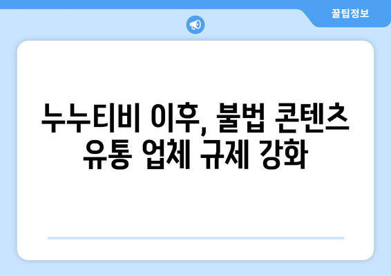 제2의 누누티비 봉쇄: 불법 콘텐츠 유통 업체에 의무 부과