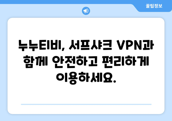 누누티비와 안전한 VPN 서프샤크의 기능