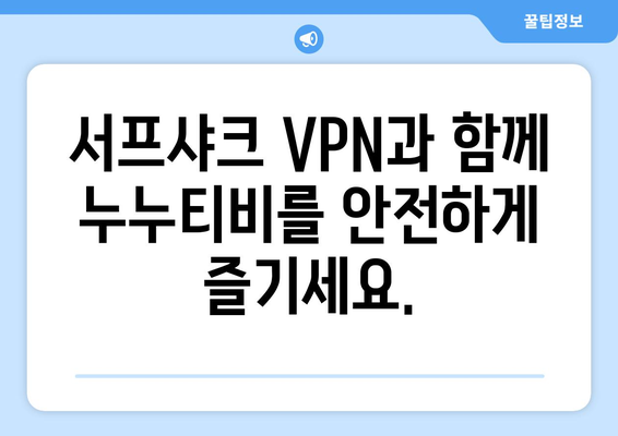 빠른 VPN 서프샤크로 누누티비 차단 극복