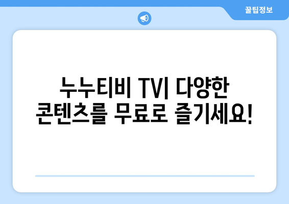 누누티비 TV 소개