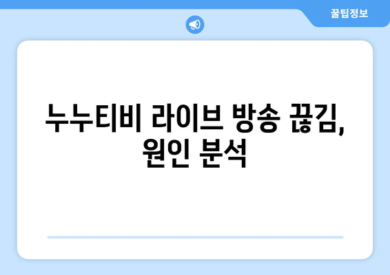 누누티비 에러 코드 1800: 라이브 콘텐츠 중단 문제