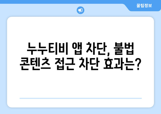 누누티비 전용 앱의 차단 피해 가능성 분석