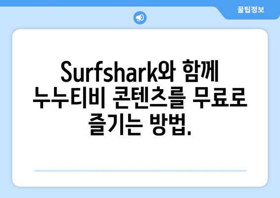 빠른 VPN Surfshark로 누누티비 무료 시청하기