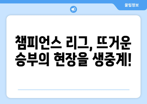 짜릿한 명승부! 챔피언스 리그 중계 현황