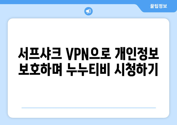 안전한 VPN 서프샤크로 안심한 누누티비 시청