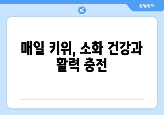 식사 후 매일 키위 한 개로 건강 향상