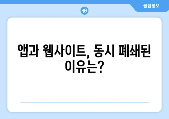 누누티비 종료 이유: 앱도 폐쇄된 사이트의 운명