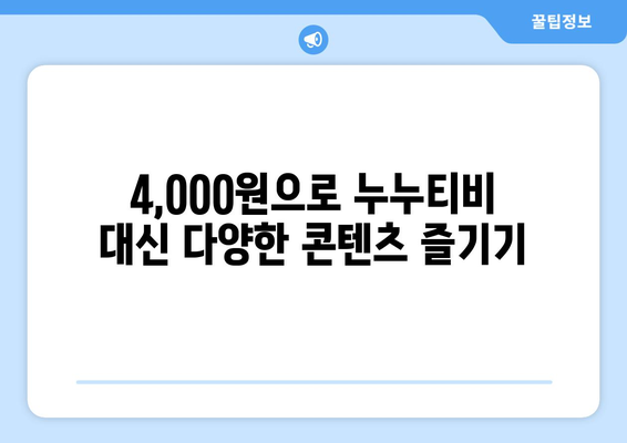 누누티비 대신 4,000원으로 OTT 구독법