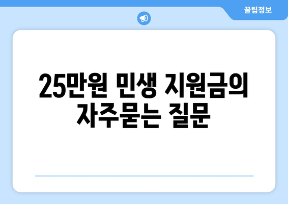 25만원 민생 지원금