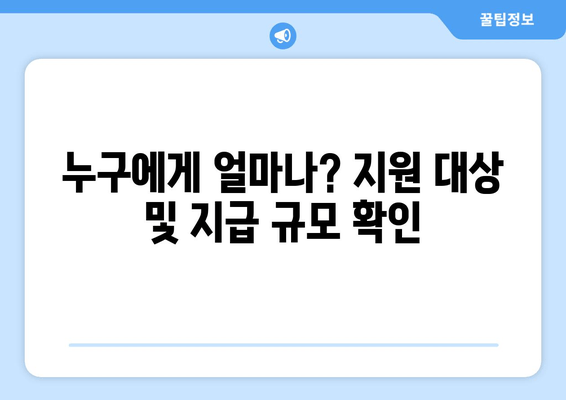 1인당 25만원 민생회복지원금 지급 계획